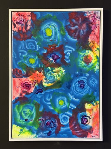 Red in Blue di Erich Traxler, Pittura in vendita su Singulart