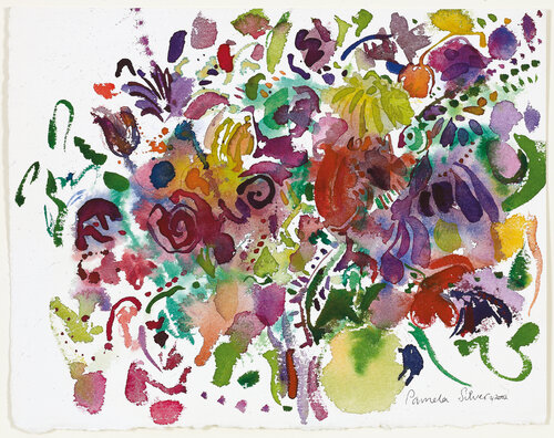 Spring Flowers from Jerusalem My garden par Pamela Silver, Œuvre sur papier en vente sur Singulart