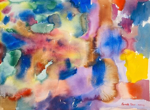 The Smell of the Jacaranda Flowers par Pamela Silver, Œuvre sur papier en vente sur Singulart