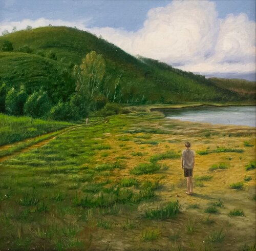 Near the lake by Vladimir Azeev, Painting for Sale on Singulart