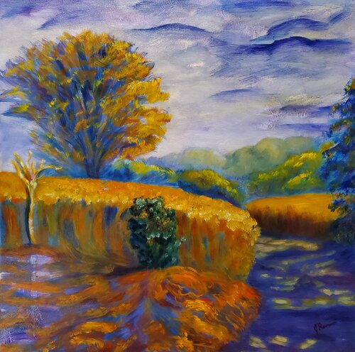 Pathway in Churchill Valley Greenway, Pittsburgh van Joann Renner, Schilderij te koop op Singulart