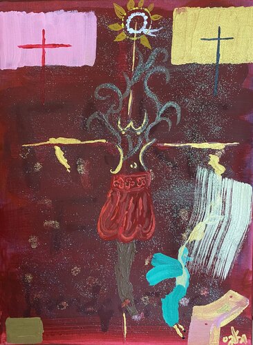 Maria, La Marie, The Earth, La Terre par OLGA γ, Peinture en vente sur Singulart