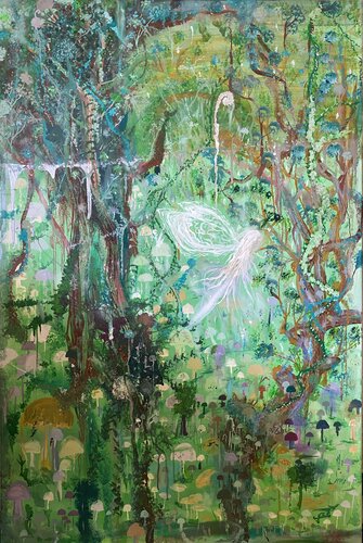 The Goddess of the forest de OLGA γ, Pintura a la venta en Singulart