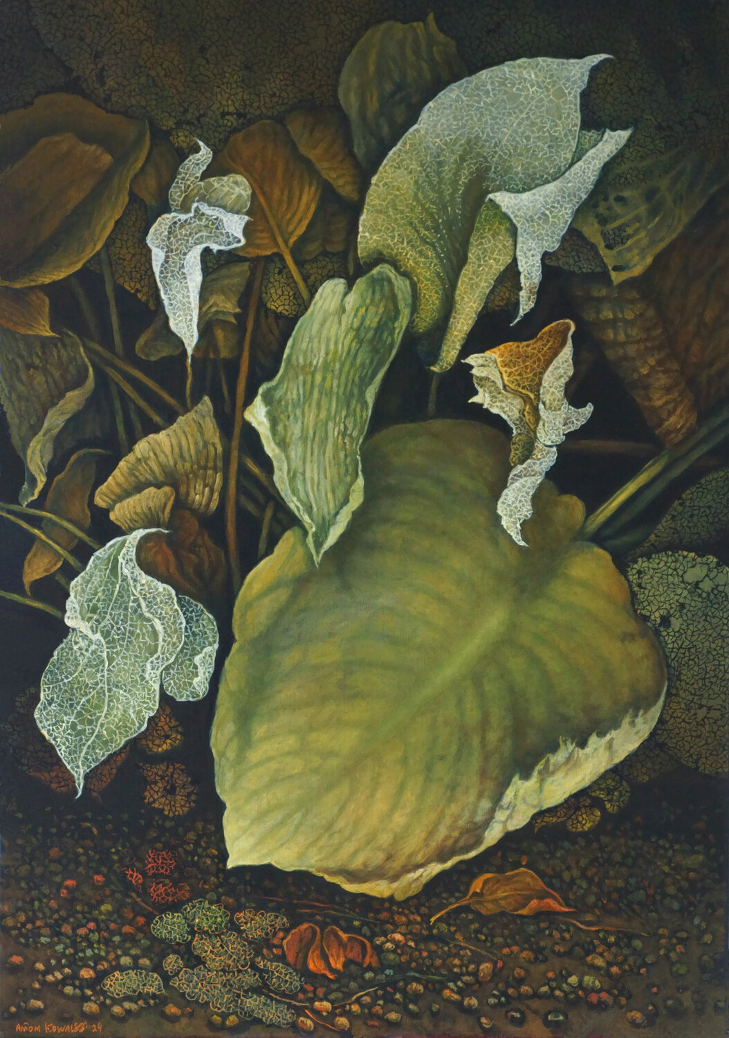 Eden- mundane matters oil canvas Antoni Kowalski Dipinto originale in vendita