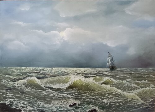 Verliebt ins Meer von Anna Art, Malerei kaufen auf Singulart