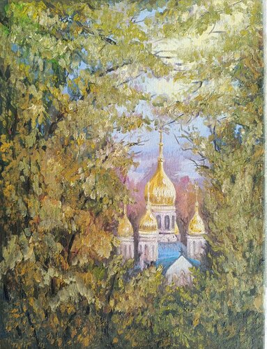 Orthodoxe Kirche in Wiesbaden von Anna Art, Malerei kaufen auf Singulart