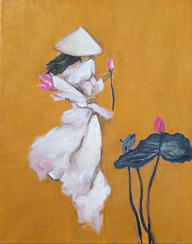 Asiatisches Mädchen par Anna Art, Peinture en vente sur Singulart