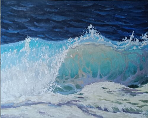 50 Farbtöne des Meeres par Anna Art, Peinture en vente sur Singulart
