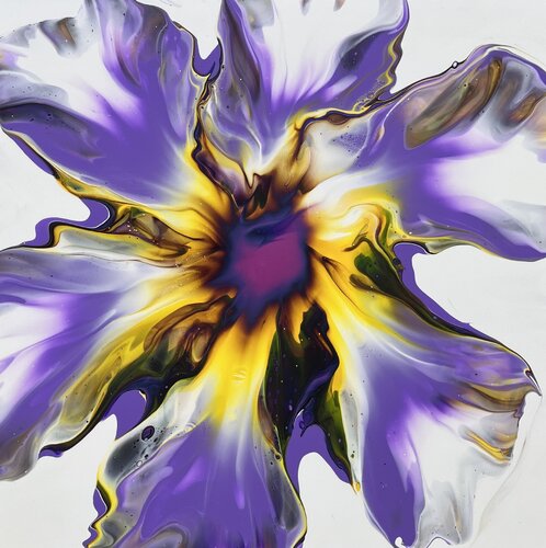 Purple Aster van Dominique Ludmann, Schilderij te koop op Singulart
