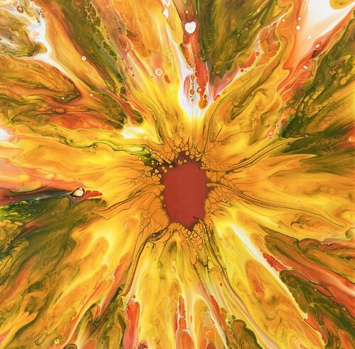 Calendula officinalis I di Dominique Ludmann, Pittura in vendita su Singulart