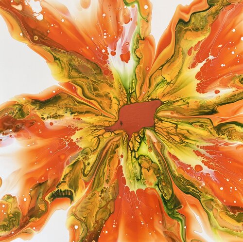 Calendula officinalis II di Dominique Ludmann, Pittura in vendita su Singulart