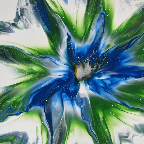 Gentiana asclepiadea di Dominique Ludmann, Pittura in vendita su Singulart
