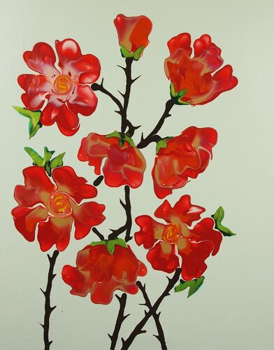 Blazing Bloom di Dominique Ludmann, Pittura in vendita su Singulart