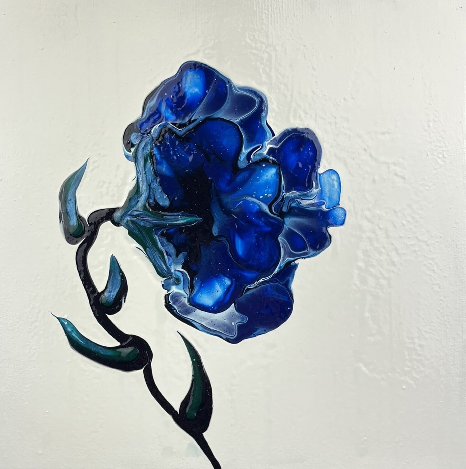 Blue Whisper Dominique Ludmann Originalgemälde zu verkaufen