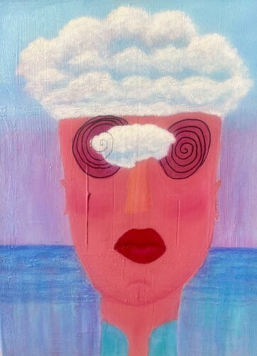 En las nubes van Alejandra Patricia, Schilderij te koop op Singulart