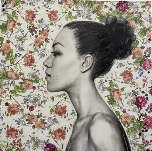 Girls and roses de Marina Popkova-Sologub, Pintura a la venta en Singulart