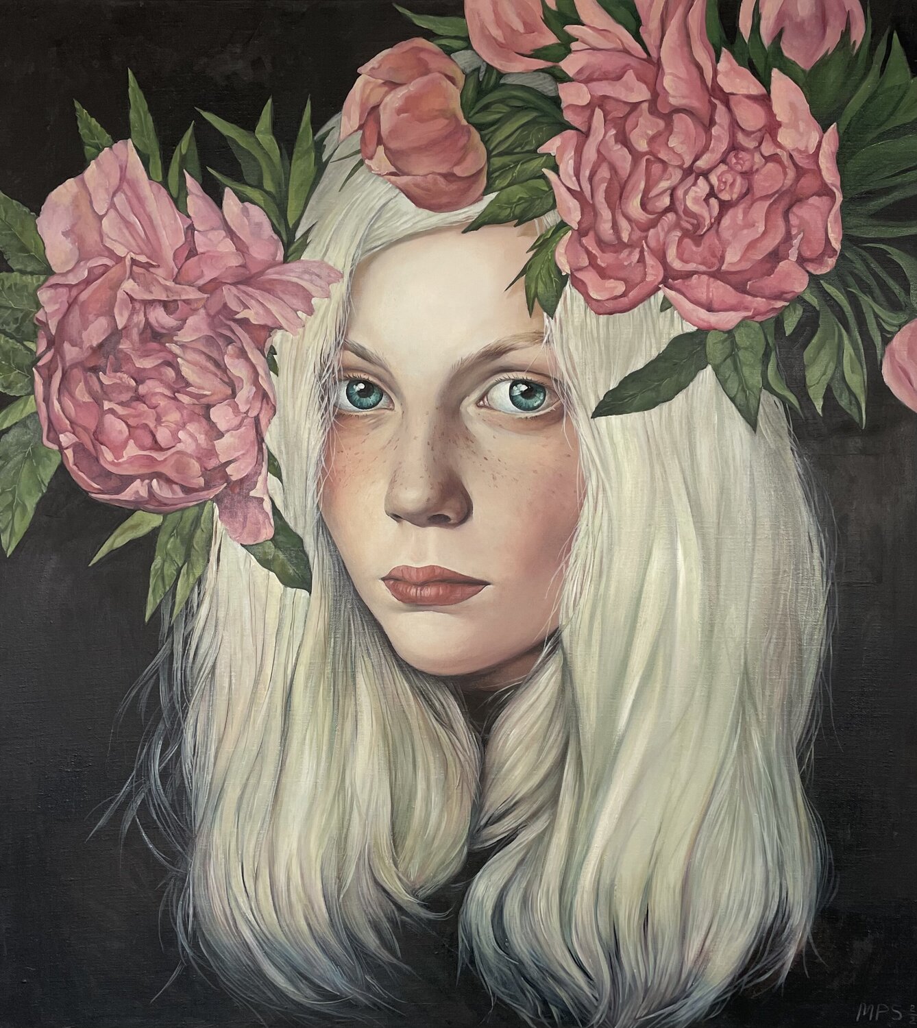 Fairy with flowers Marina Popkova-Sologub Originalgemälde zu verkaufen