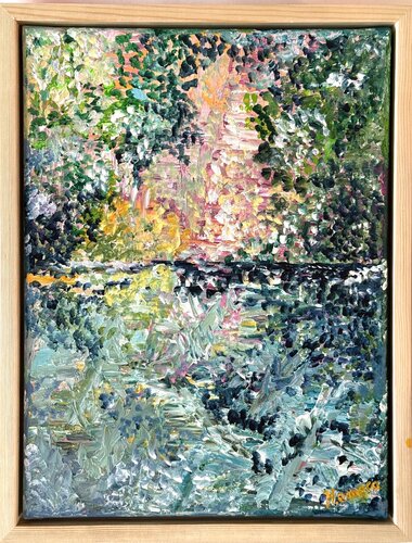 53-Ondes terre et fleuve di Hemera, Pittura in vendita su Singulart