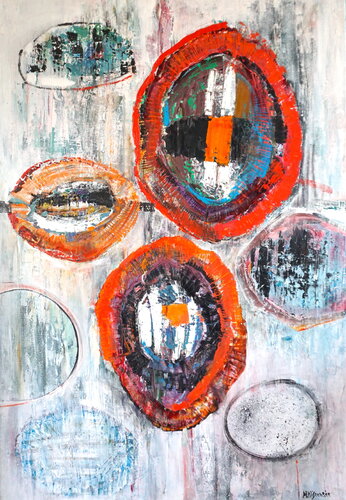 GAJ OLIWNY O BRZASKU / OLIVE GROVE AT DAWN by Martyna Kliszewska, 회화 for Sale on Singulart