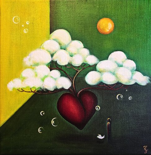 Wo das Herz schlägt von Franca Ze, Malerei kaufen auf Singulart