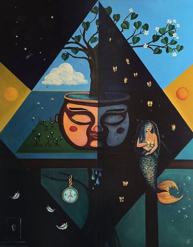 "Zauber des Augenblicks" aus der Reihe WELTEN by Franca Ze, Painting for Sale on Singulart