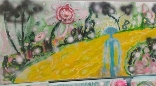 El paseante de la eternidad (se vende 2 obrasx1) di Rosiano , el pintor ...