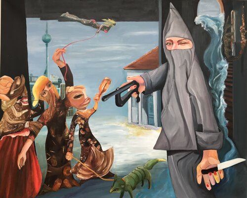 Berlin tourist van Susanna Gyalokay, Schilderij te koop op Singulart