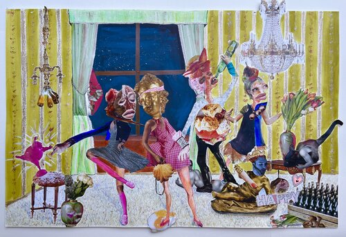 Let’s Party di Susanna Gyalokay, Opera su carta in vendita su Singulart