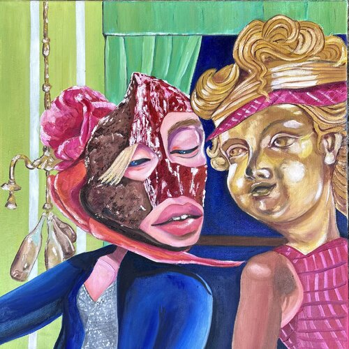 Let’s Party , Goldie and I by Susanna Gyalokay, Painting for Sale on Singulart