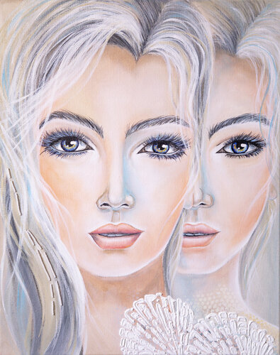 Ocean Twins van Susanne Riebe, Schilderij te koop op Singulart
