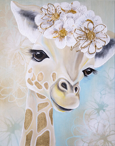 Giraffe by Susanne Riebe, Painting for Sale on Singulart