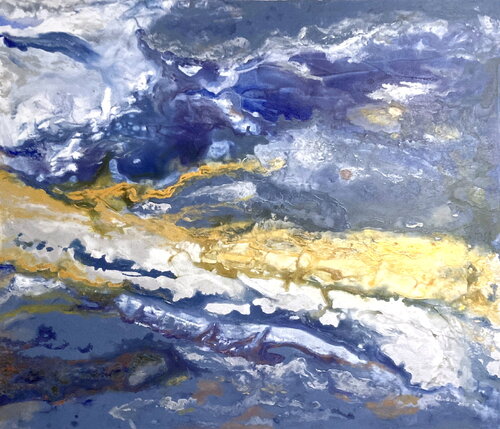 Golden River no.423 par Dagmar Wankowski, Peinture en vente sur Singulart
