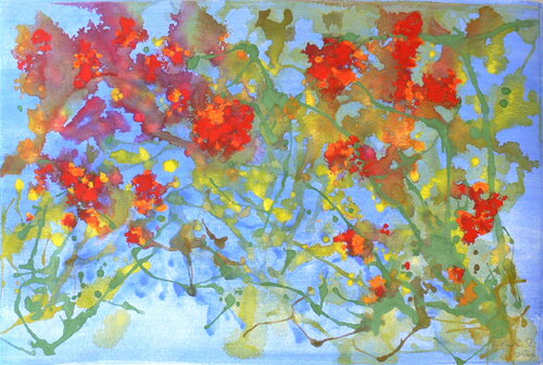 Lantana camara no.180 par Dagmar Wankowski, Peinture en vente sur Singulart