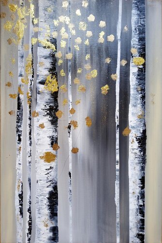 "Golden Forest " von Agnieszka Schmid, Malerei kaufen auf Singulart