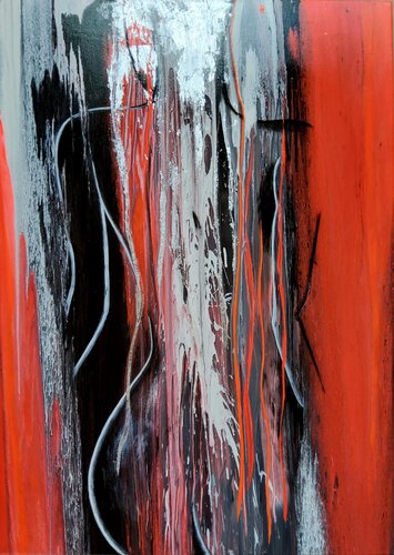 " Behind the curtain " van Agnieszka Schmid, Schilderij te koop op Singulart