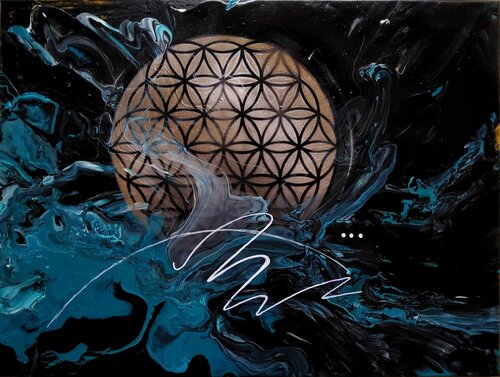 " Flower of Life " di Agnieszka Schmid, Pittura in vendita su Singulart