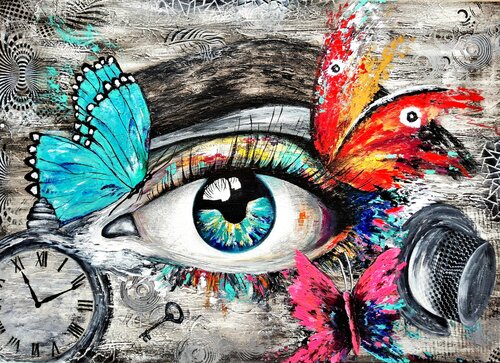 "Dreams that  inspire are the ones  worth chasing" von Agnieszka Schmid, Malerei kaufen auf Singulart