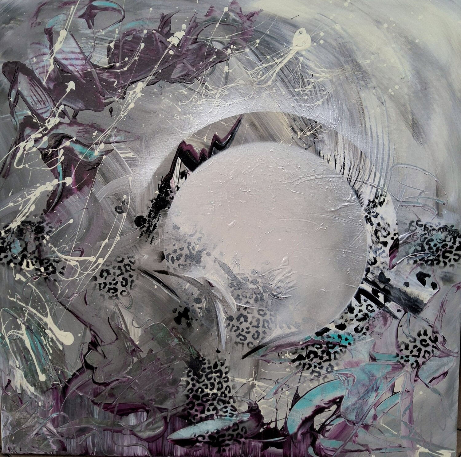 "The Wild Side of the Moon" Agnieszka Schmid Originalgemälde zu verkaufen