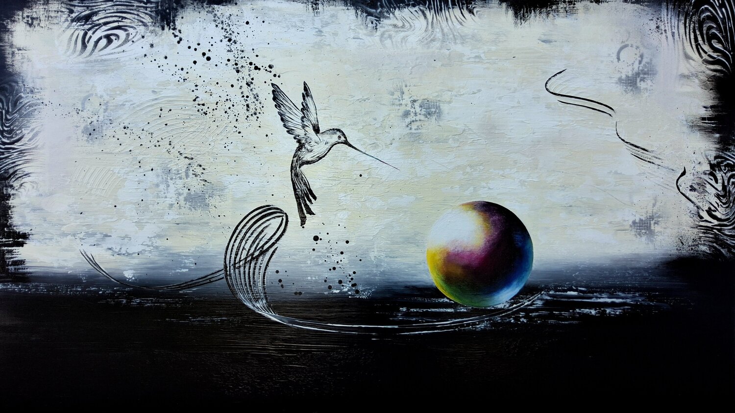 " SAFE WORLD  " Agnieszka Schmid Original painting for sale
