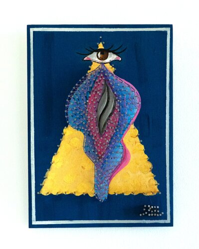 blue pussy van Carla Maira, Schilderij te koop op Singulart