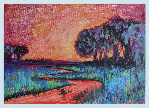 Landscape No. 4 di Sitora Brejneva (Muradova), Pittura in vendita su Singulart