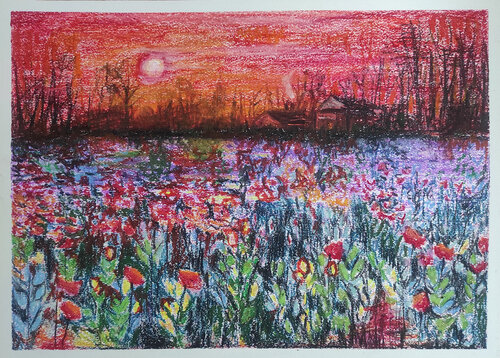 Landscape No. 5 di Sitora Brejneva (Muradova), Pittura in vendita su Singulart