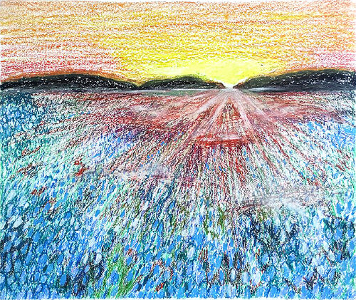 landscape № 3 di Sitora Brejneva (Muradova), Pittura in vendita su Singulart