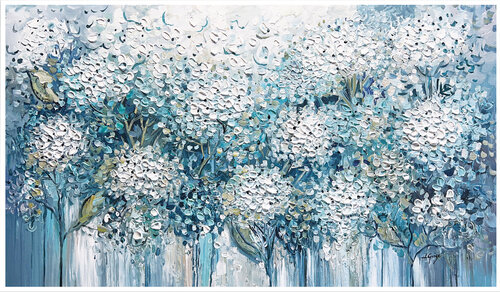 Twilight Hydrangeas van Lana Guise, Schilderij te koop op Singulart