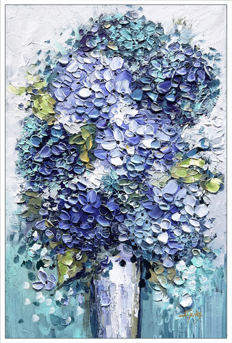 Hydrangea by Moonlight van Lana Guise, Schilderij te koop op Singulart