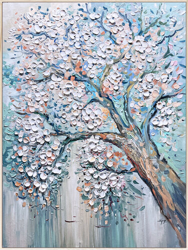 Teal Skies van Lana Guise, Schilderij te koop op Singulart