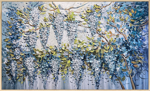 Blue Wisteria van Lana Guise, Schilderij te koop op Singulart