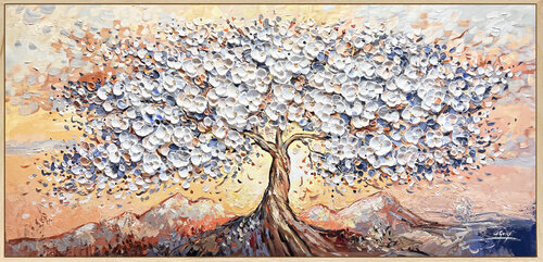 Golden Hour Tree van Lana Guise, Schilderij te koop op Singulart