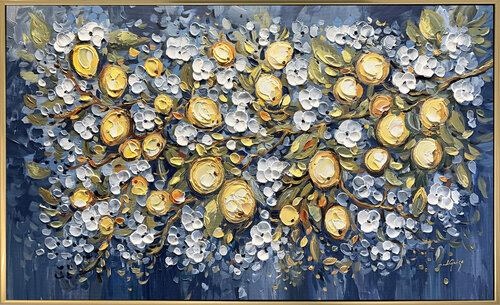 Lemon Branches in Bloom van Lana Guise, Schilderij te koop op Singulart
