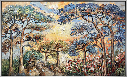 Coastal Pines van Lana Guise, Schilderij te koop op Singulart